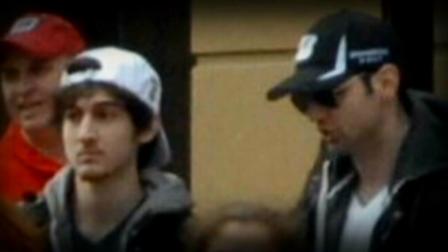 This image from surveillance video released Thursday, April 18, 2013 by the FBI shows two suspects sought in connection with the Boston Marathon bombings.