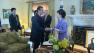 Los Angeles Mayor Antonio Villaraigosa meets South Korean President Park Geun-hye in Hancock Park on Thursday, May 9, 2013.