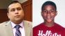Left: George Zimmerman stands as the judge enters the courtroom in Seminole circuit court for a pretrial hearing, in Sanford, Fla., June 8, 2013./Right: Trayvon Martin.