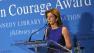 Caroline Kennedy speaks during a ceremony awarding former Arizona congresswoman Gabrielle Giffords with the John F. Kennedy Profile in Courage Award at the JFK Library in Boston, Sunday, May 5, 2013.