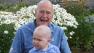 Former President George H.W. Bush poses with young cancer patient Patrick in this undated photo.
