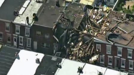 A home in Philadelphia collapsed following a gas explosion on Monday, July 29, 2013.