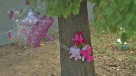 A makeshift memorial is shown near the site of a car crash that left a 6-year-old girl dead in Phoenix, Ariz. on Wednesday, Aug. 28, 2013.