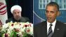 Left: Iranian President Hassan Rouhani appears in an undated file photo. Right: President Barack Obama speaks at a White House press conference, revealing a phone conversation he had with Rouhani on Friday, Sept. 27, 2013.