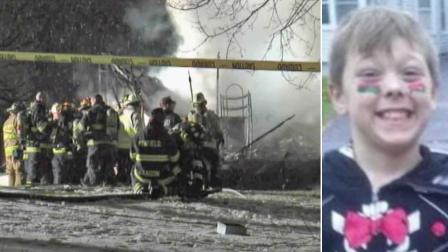 Tyler Doohan, 8, is being hailed a hero after saving the lives of six relatives from a burning mobile home in Penfield, New York on Monday, January 20, 2014. The young boy died in the fire while trying to save his disabled grandfather.