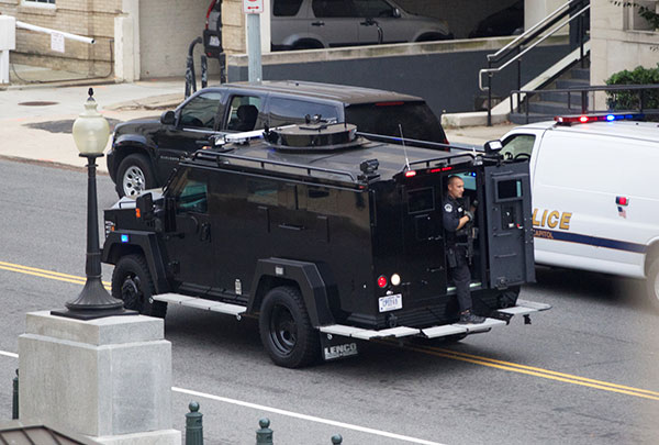 Police respond to a reported shooting on Capitol...