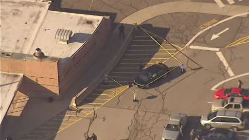 The scene outside Sandy Hook Elementary School...
