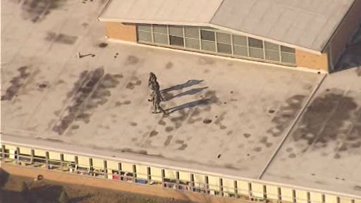 The scene outside Sandy Hook Elementary School...