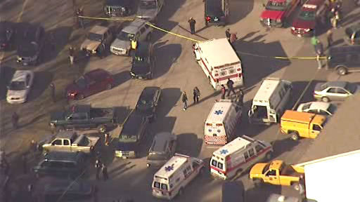 The scene outside Sandy Hook Elementary School...