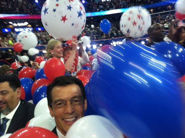 ABC7 Eyewitness News Anchor David Ono inside the...