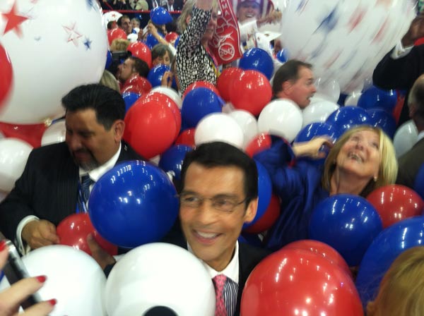 ABC7 Eyewitness News Anchor David Ono inside the...