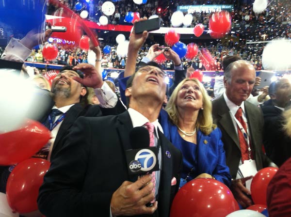 ABC7 Eyewitness News Anchor David Ono inside the...