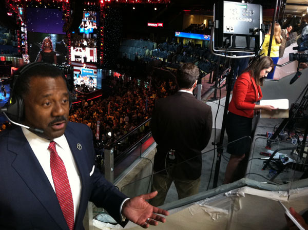ABC7 Eyewitness News Anchor Marc Brown is seen...