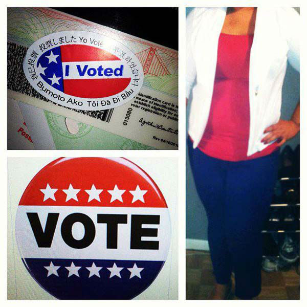 Thee Cyn Cyn from Carson voted. She sent us this...