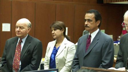 Los Angeles City Councilman Richard Alarcon and his wife are seen in court in this undated file photo.