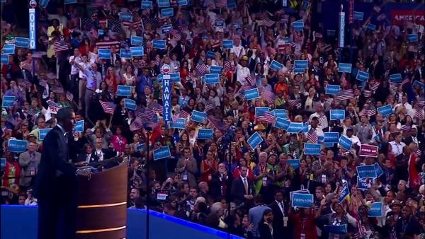 President Barack Obama speaks at the Democratic National Convention in Charlotte, N.C., on Thursday, Sept. 6, 2012.