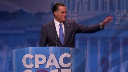 Mitt Romney delivered his first public speech since losing the presidential election at the 2013 Conservative Political Action Conference in National Harbor, Md., on March 15, 2013.