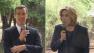 Los Angeles mayoral candidates Wendy Greuel (left) and Eric Garcetti (right) talked to parents at 24th Street Elementary School on Monday, May 6, 2013.
