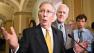 Senate Minority Leader Mitch McConnell, R-Ky., and Minority Whip John Cornyn, R-Texas, speak with reporters on immigration, intelligence leaks and other issues following a Republican strategy session on Capitol Hill in Washington, Tuesday, June 11, 2013.