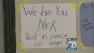 A sign for UCLA football wide receiver Nick Pasquale, who was fatally struck by a vehicle on Sunday, Sept. 8, 2013.