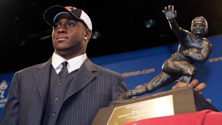 Heisman Trophy winner Reggie Bush of the University of Southern California poses for photographs Saturday Dec. 10, 2005 in New York.
