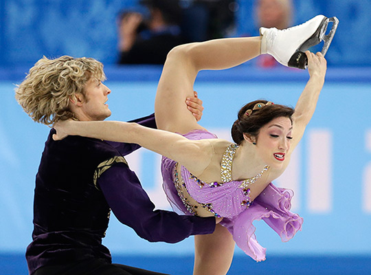 Meryl Davis and Charlie White of the United States compete in the ice dance free dance figure skating finals at the Iceberg Skating Palace during the 2014 Winter Olympics, Monday, Feb. 17, 2014, in Sochi, Russia.
