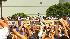 Thousands watch as the Los Angeles Lakers...