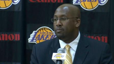 Mike Brown was formally introduced as the new head coach of the Los Angeles Lakers during a news conference in El Segundo.