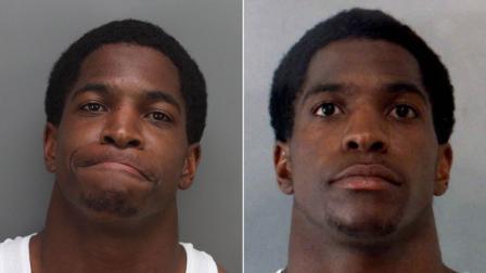 Former NFL player Titus Young is seen in these booking photos provided by the Riverside County Sheriffs Department.