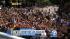 Los Angeles Kings fans cheer during a parade...
