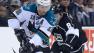 San Jose Sharks center Patrick Marleau, left, battles Los Angeles Kings defenseman Drew Doughty for the puck during the second period in Game 2 of their second-round NHL hockey Stanley Cup playoff series, Thursday, May 16, 2013, in Los Angeles.