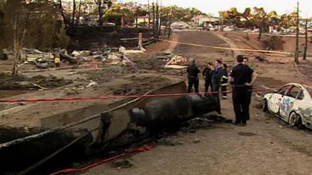 This photo shows the charred aftermath a day after a massive fire roared through a neighborhood in San Bruno, Calif. on Thursday, Sept. 9, 2010.