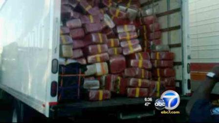 Federal customs agents said they foiled an attempt to smuggle more than 9 tons of marijuana into California.