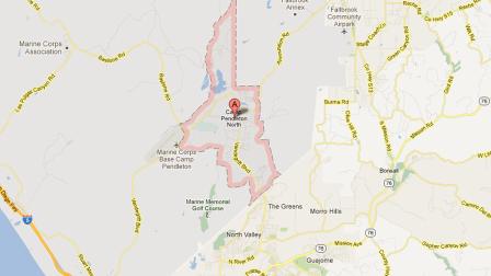 A map of Camp Pendleton is seen in this file photo.