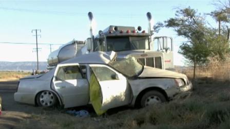 Four people were killed in a crash involving a Cadillac and a big rig in Kern County on Sunday, Sept. 2, 2012.