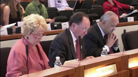 California State University officials are seen at a trustees meeting on Tuesday, Sept. 18, 2012.