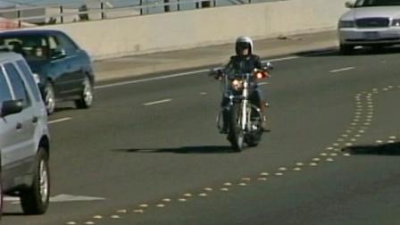 A motorcyclist is shown on the road in this undated file photo.