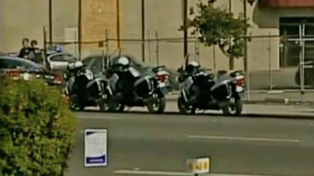 Law enforcement motorcycles are shown parked near the scene of a workplace shooting in Fresno on Tuesday, Nov. 6, 2012.