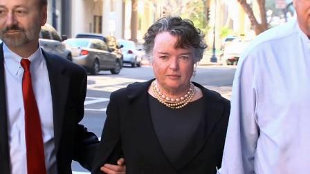 Former San Diego Mayor Maureen OConnor is seen outside a courthouse on Thursday, Feb. 14, 2013.