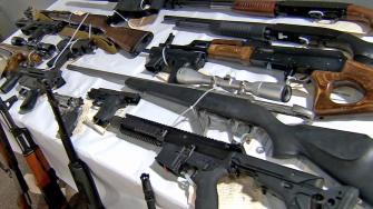 Guns are shown in this undated file photo.