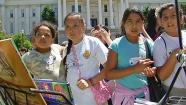 Students learn about Harvey Milk at the California Capitol on Tuesday, May 21, 2013.