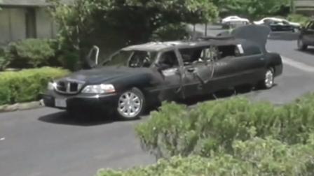 Ten elderly women escaped unharmed from a burning limousine in Northern California Sunday, June 9, 2013.