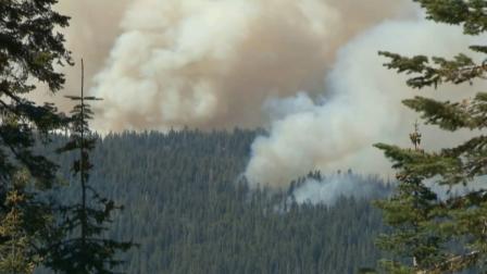 Smoke from the Rim Fire, burning near Yosemite National Park, Sept. 2013.