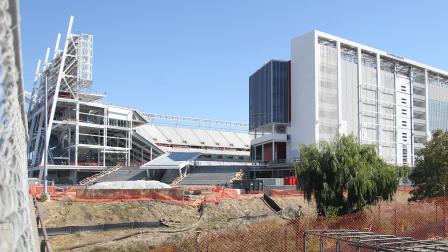 The Forty-Niners new stadium project is seen Monday Oct. 14, 2013, in Santa Clara, Calif.