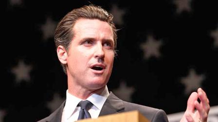 In this Oct. 17, 2010 file photo, then candidate for Lt. Governor Gavin Newsom, speaks during a California Democratic Party on the San Jose State University campus on in San Jose, Calif.