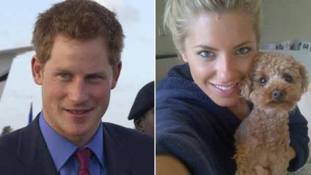 (Left) Britains Prince Harry as he arrives in Belize on Friday March 2, 2012. (Right) Mollie King of The Saturday is shown in a photo from her Twitter account.