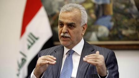 In this Friday, Dec. 23, 2011 file photo, Iraqs Sunni Vice President Tariq al-Hashemi speaks during an interview with the Associated Press near Sulaimaniyah, 160 miles (260 kilometers) northeast of Baghdad, Iraq.