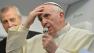Pope Francis speaks during a news conference aboard the papal flight on its way back from Brazil, Monday, July 29, 2013.