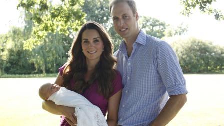 Prince William and his wife, Kate, Duchess of Cambridge, released this family photo with their son, Prince George.