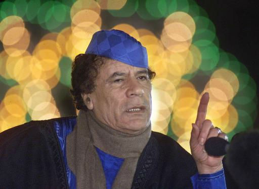 Libyan leader Col. Moammar Gadhafi talks Monday,...